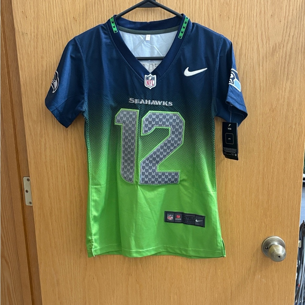 NFL Kids Seahawks Blue and Green Jersey